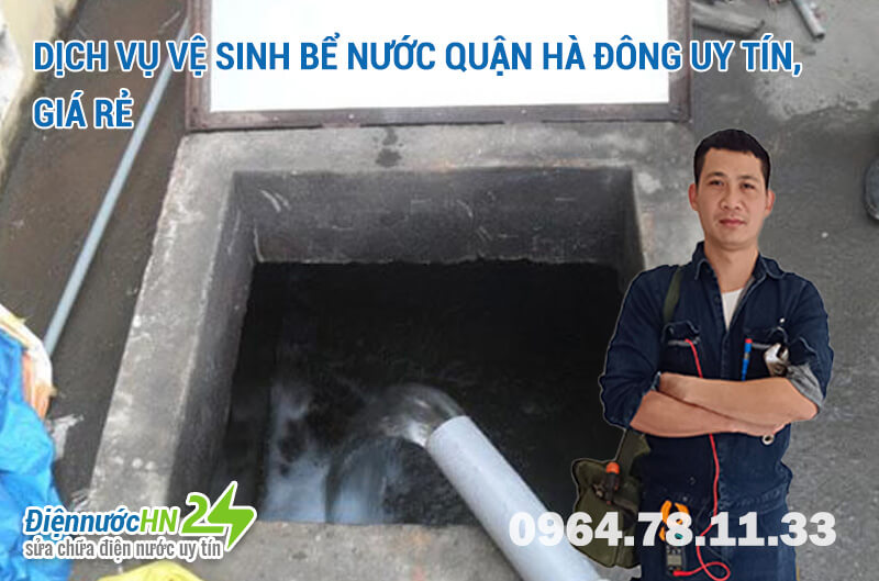 Vệ sinh bể nước quận Hà Đông