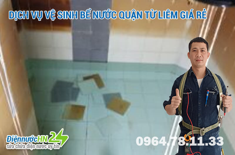 Vệ sinh bể nước quận Từ Liêm