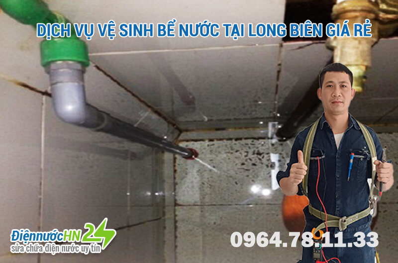 Vệ sinh bể nước quận Long Biên