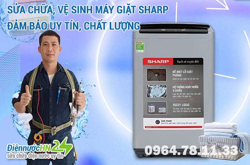 Sửa chữa, vệ sinh máy giặt Sharp