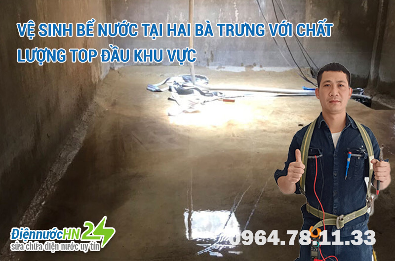 Vệ sinh bể nước quận Hai Bà Trưng