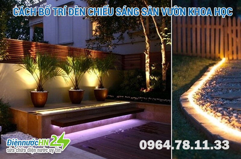 Cách bố trí đèn chiếu sáng sân vườn nghệ thuật, tinh tế