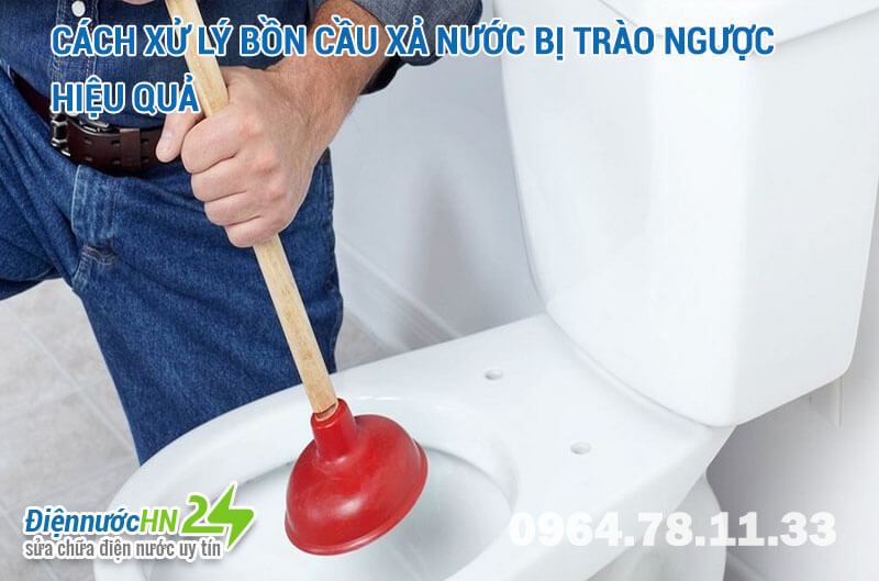 Bồn cầu xả nước bị trào ngược