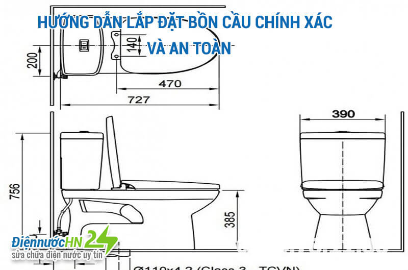 Cách lắp đặt bồn cầu