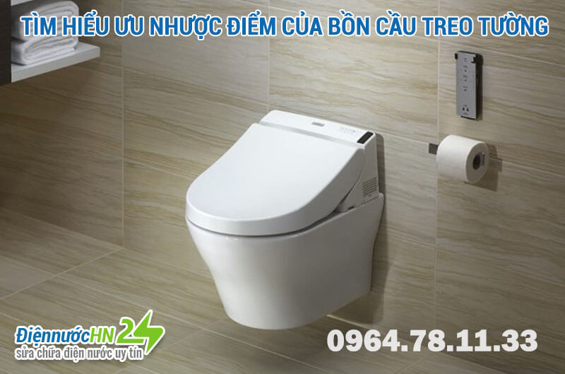 Ưu nhược điểm Bồn cầu treo tường