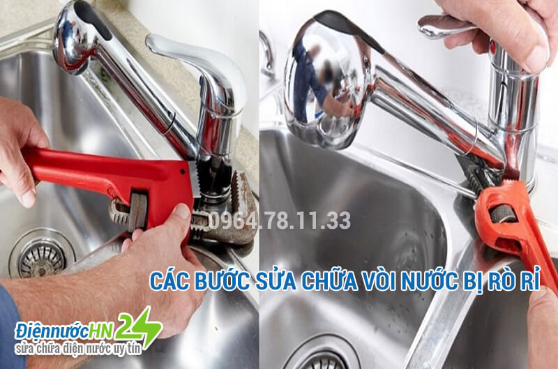 Các bước sửa chữa vòi nước bị rò rỉ Các bước sửa chữa vòi nước bị rò rỉ