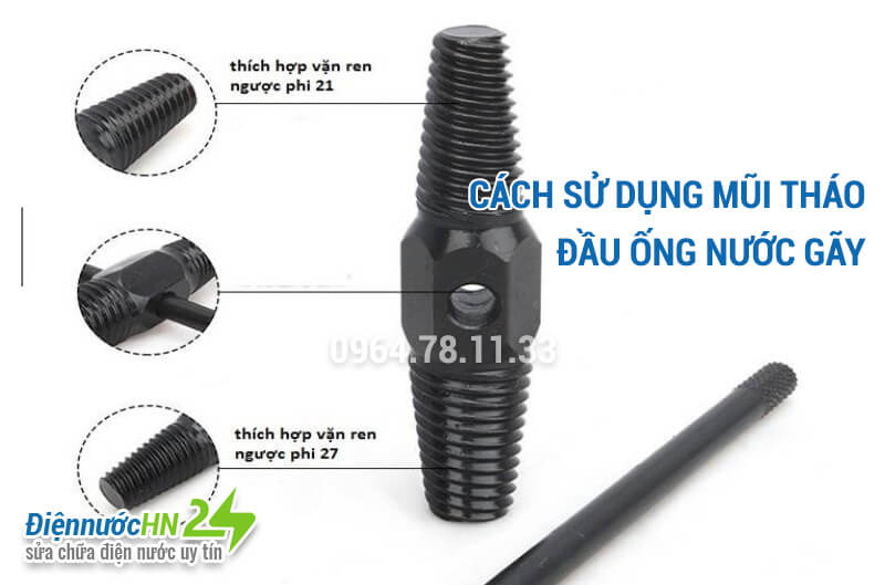Lưu ý cần thiết khi sử dụng mũi tháo đầu ống nước gãy