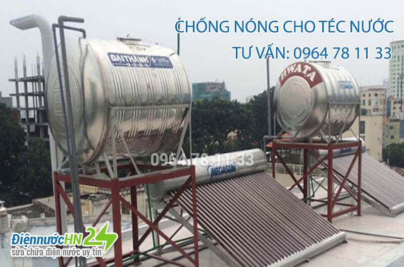 Cách chống nóng cho téc nước vào mùa hè