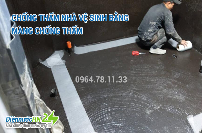 Chống thấm nhà vệ sinh bằng màng chống thấm Chống thấm nhà vệ sinh bằng màng chống thấm