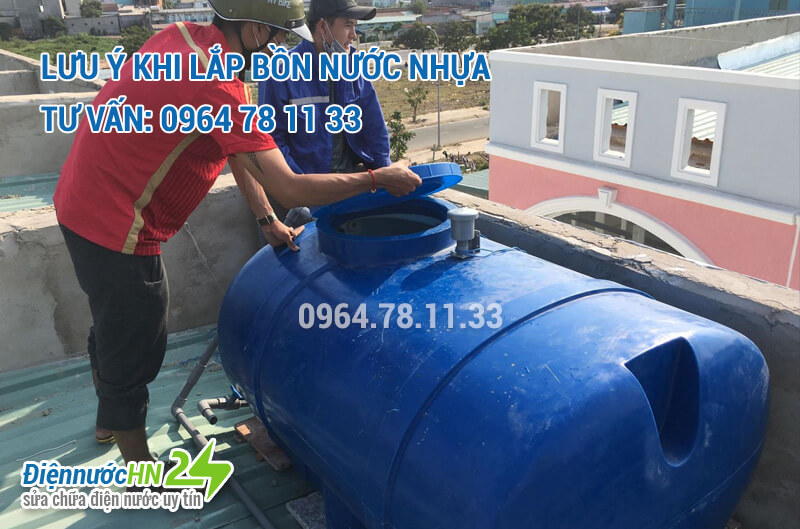 Lưu ý khi lắp bồn nước nhựa