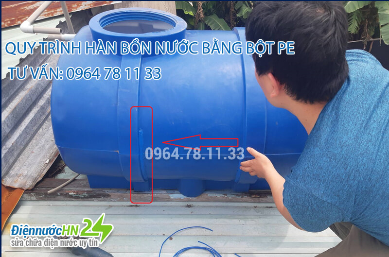 Quy trình hàn bồn nước bằng bột nhựa PE Quy trình hàn bồn nước bằng bột nhựa PE