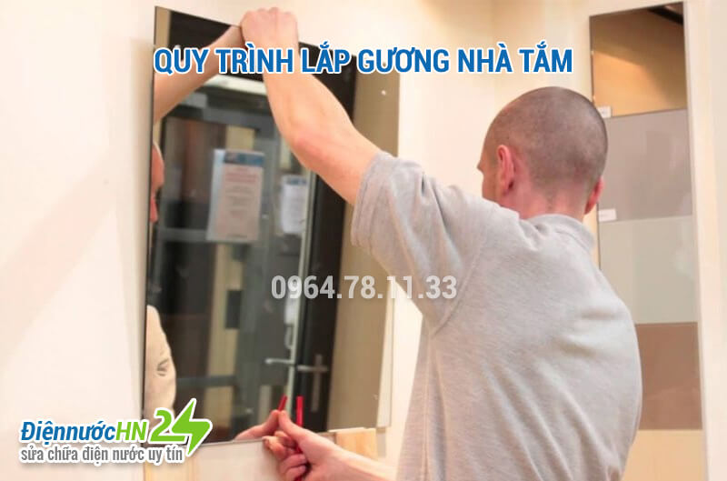 Hướng dẫn Cách lắp gương nhà tắm nhanh, đơn giản