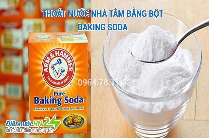 Thoát nước nhà tắm bằng bột baking soda Thoát nước nhà tắm bằng bột baking soda