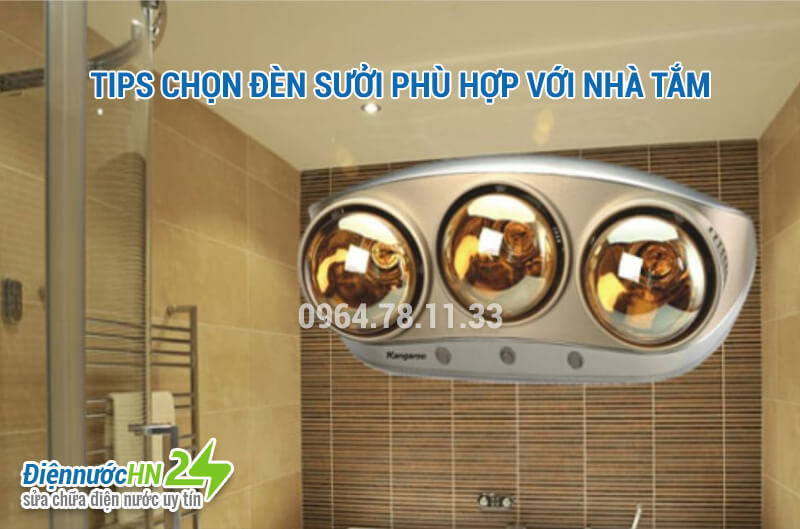 Tips chọn đèn sưởi phù hợp với nhà tắm Tips chọn đèn sưởi phù hợp với nhà tắm