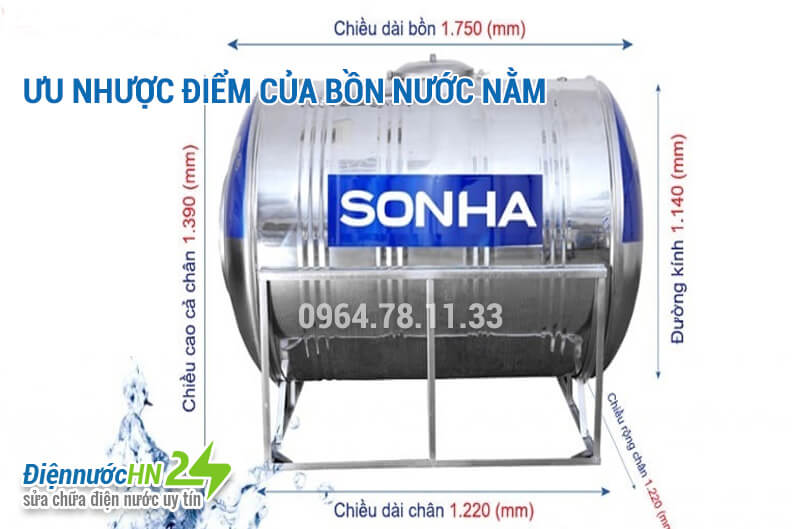 Ưu nhược điểm của bồn nước nằm Ưu nhược điểm của bồn nước nằm