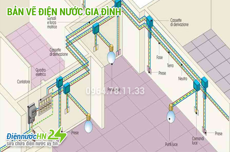 Bản vẽ điện nước gia đình Bản vẽ điện nước gia đình