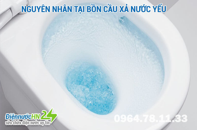 Nguyên nhân tại bồn cầu xả nước yếu Nguyên nhân tại bồn cầu xả nước yếu