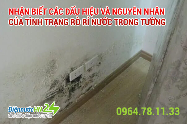 Nhận biết các dấu hiệu và nguyên nhân của tình trạng rò rỉ nước trong tường